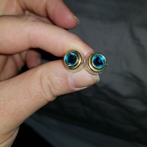 Teal blue earrings